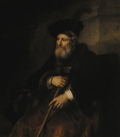 Vecchio con un bastone da Rembrandt van Rijn